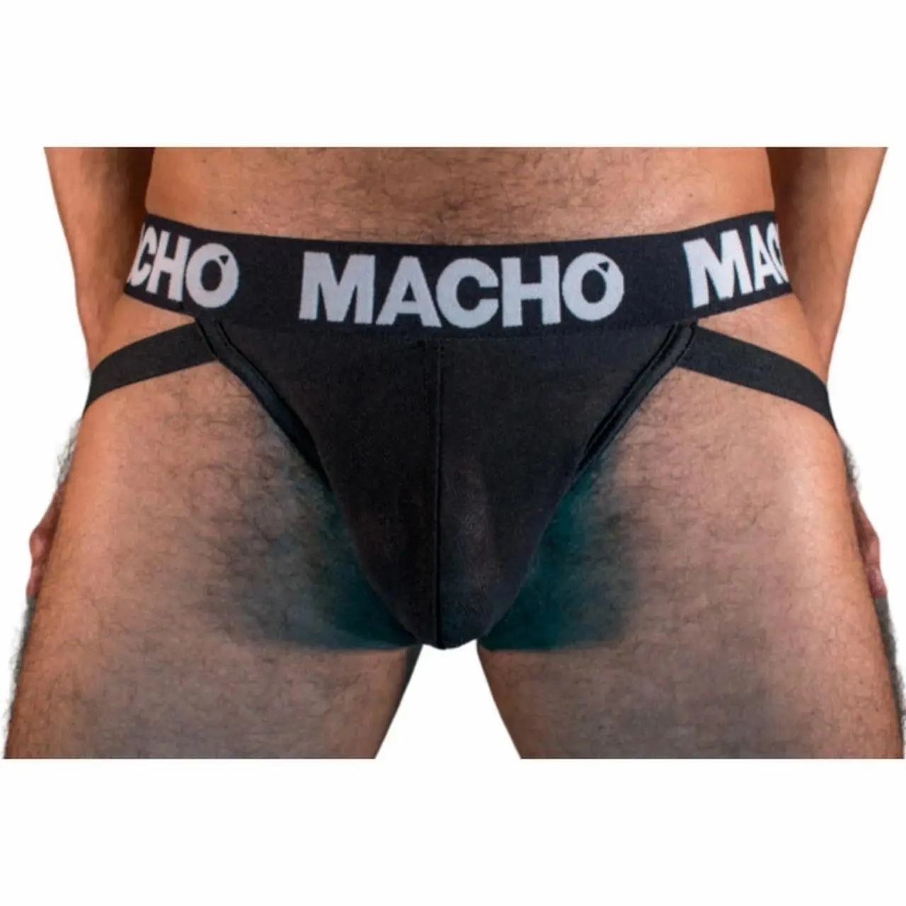 Macho MX25NN Jockstrap Czarny S - elastyczna połprzezroczysta bielizna