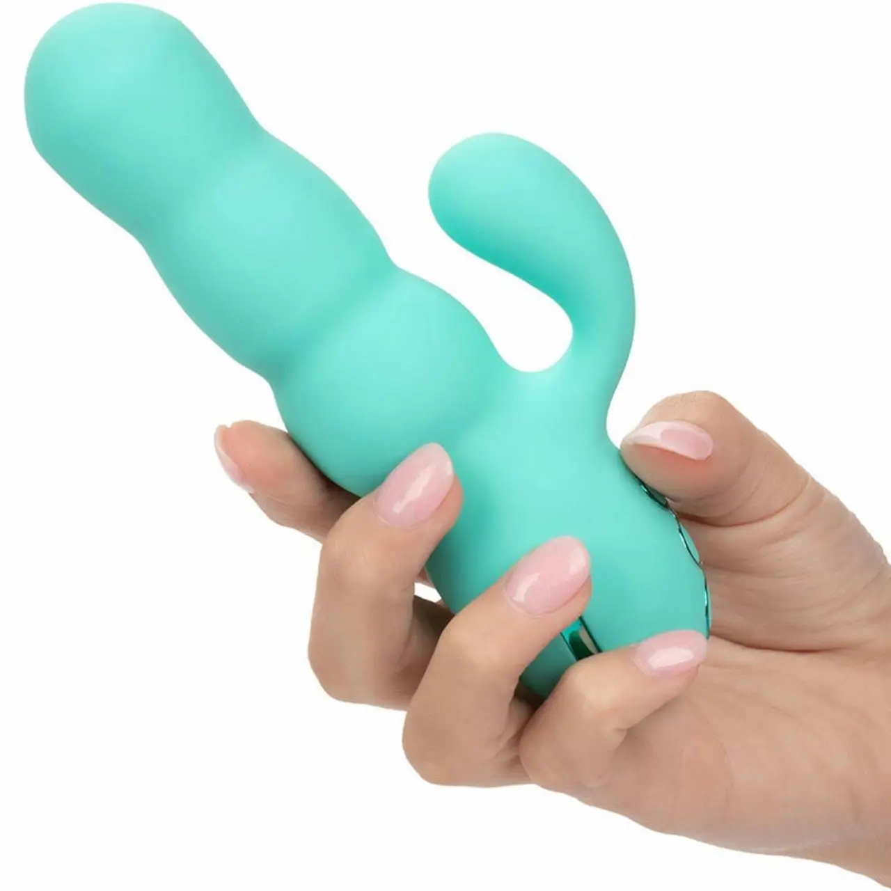 CalExotics California Dreaming Del Mar Diva Aqua Green - podwojny masażer z funkcją pchania