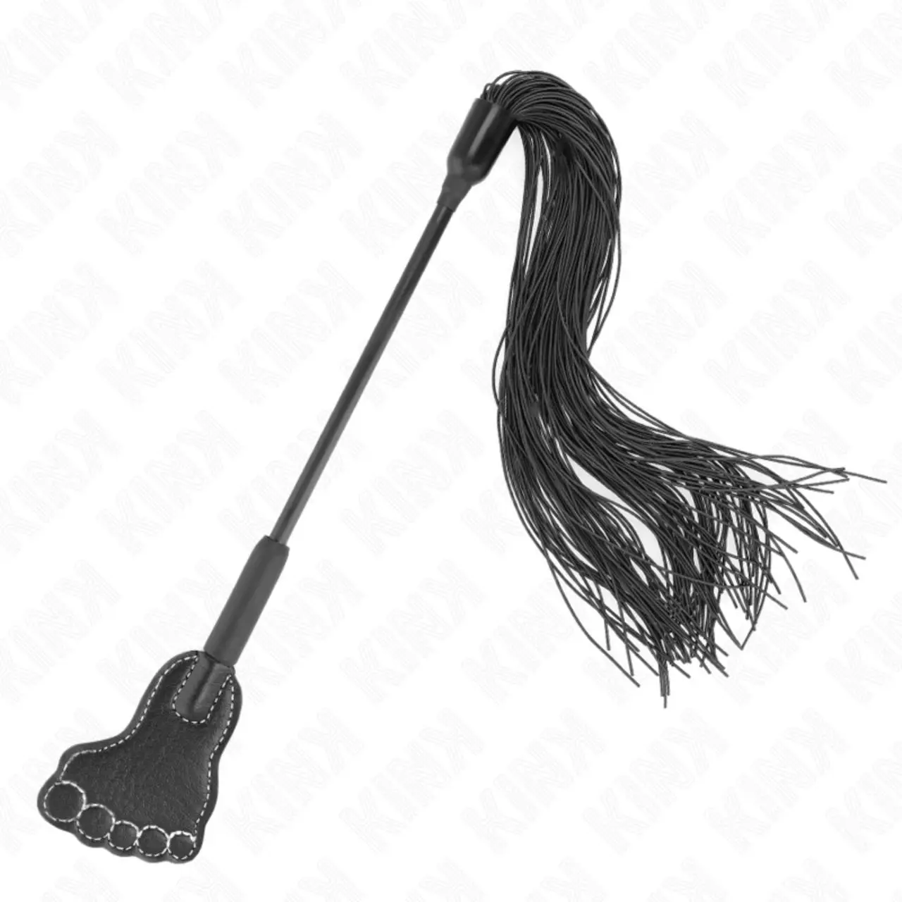 KINK Paddle w kształcie stopy z frędzlami 31 cm - czarne wykończenie