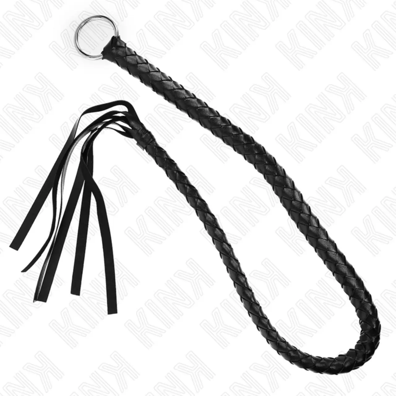 Kink Bicz Wężowy 65 cm z Czarnym Pierścieniem - Skorzany Model Premium