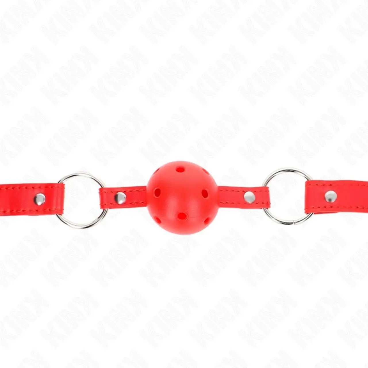 KINK Model 1 Oddychalna Piłka Gag 4 cm, Czerwony, Pasek Regulowany