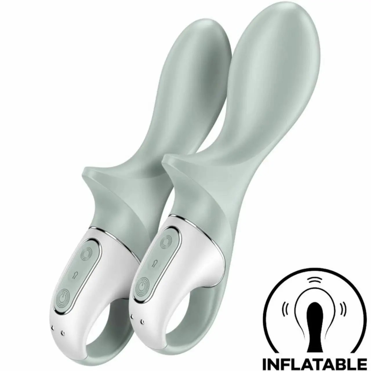Satisfyer Air Pump Booty 3 szarozielony - anatomiczny model z funkcją powiększania