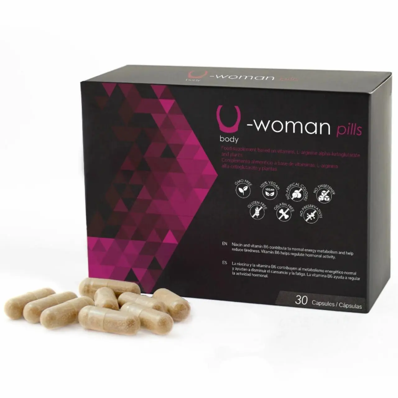500 Cosmetics U-Woman Suplement dla Kobiet 30 kapsułek - wsparcie rownowagi hormonalnej