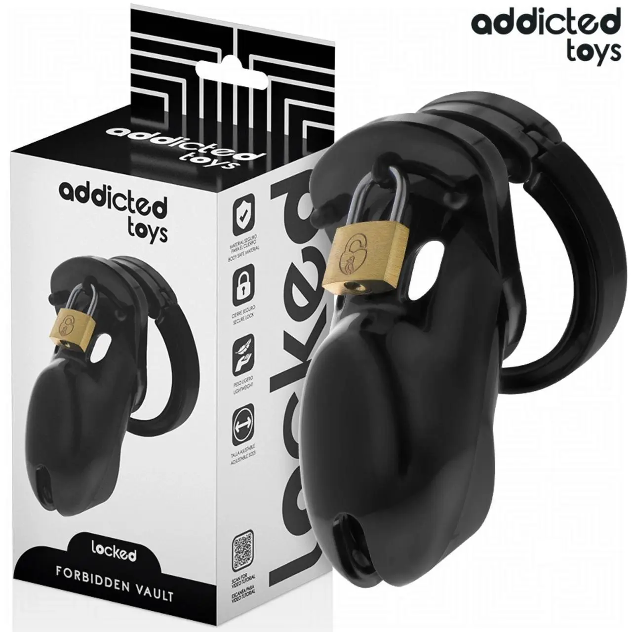 Addicted Toys Locked system zabezpieczający 10 cm z 5 pierścieniami
