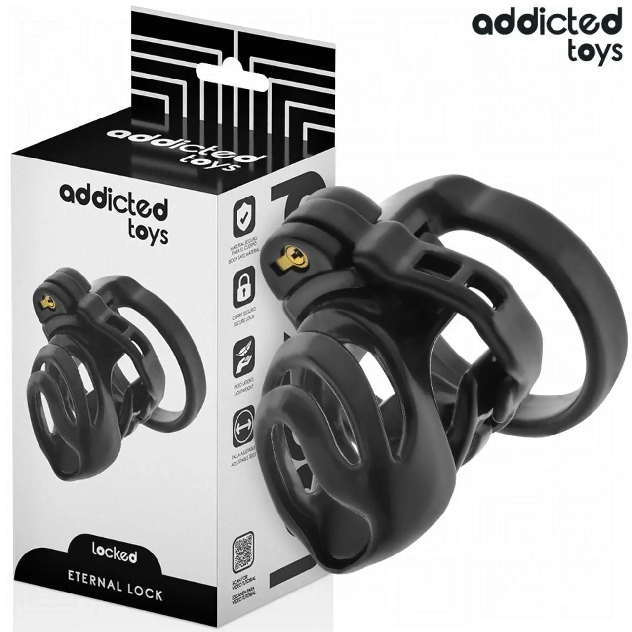 Addicted Toys Locked Eternal Lock system kontroli 9 cm, 4 pierścienie