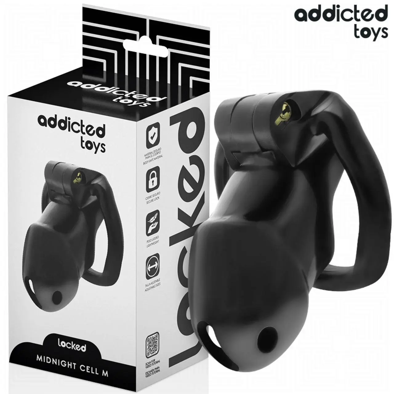 Addicted Toys Locked Midnight Cell system zabezpieczający M 4,2 cm
