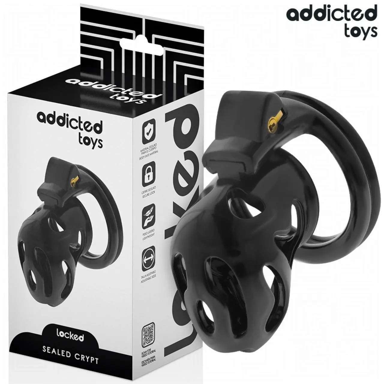 Addicted Toys Locked - system zabezpieczający, 8 cm, 4 rozmiary pierścieni