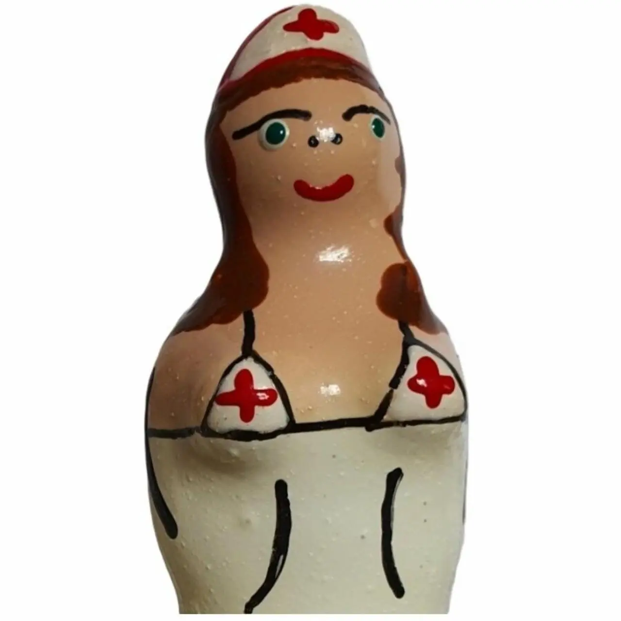 CONDOMERIE Prezerwatywa Artystyczna Pielęgniarka Brunetka, Ręcznie Malowana