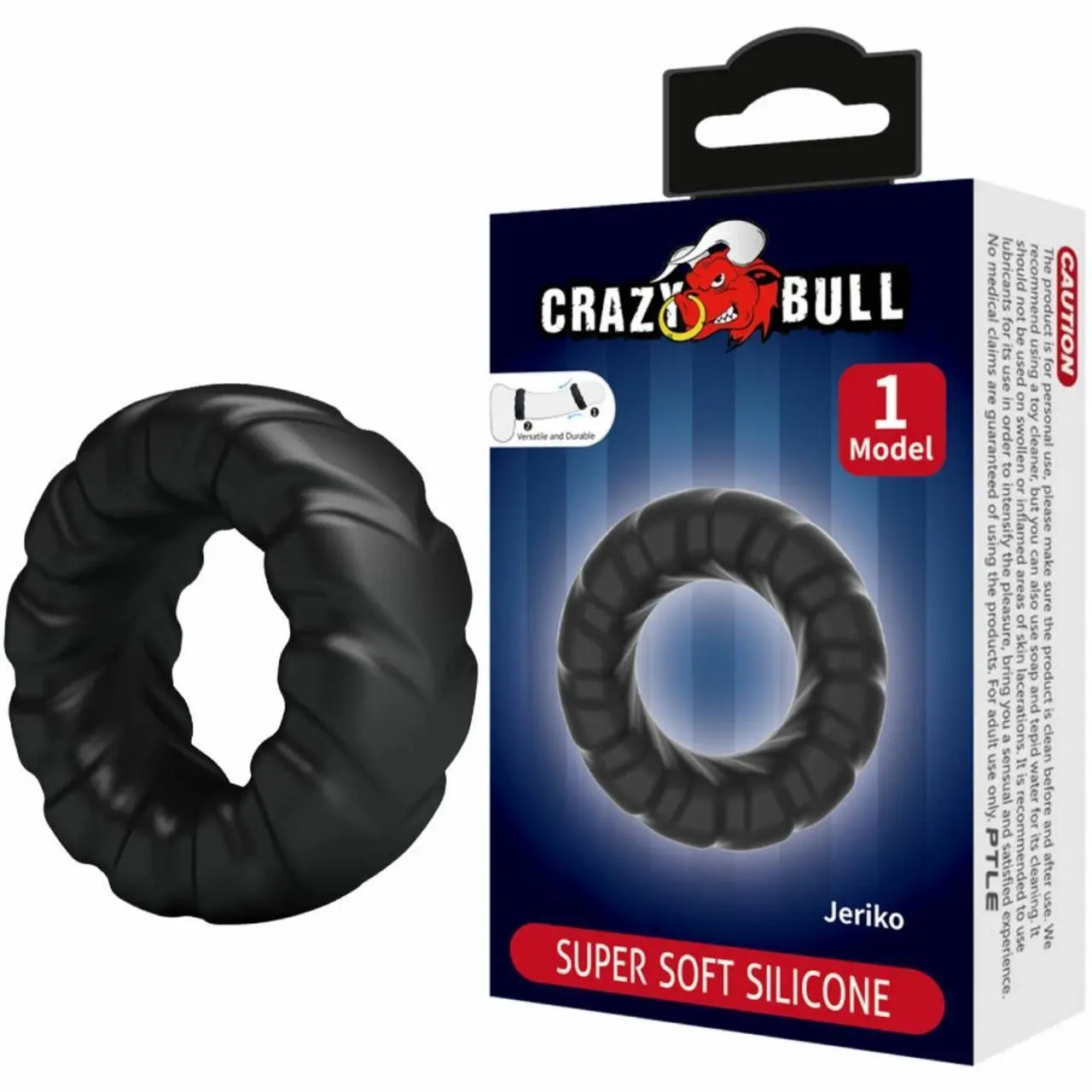 Crazy Bull Jeriko Model 1 silikonowy pierścień regulowany 45 mm czarny