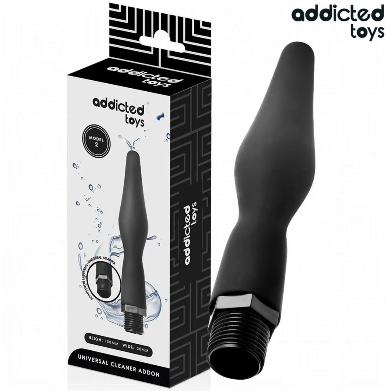 Addicted Toys Model 2 - Szczoteczka do higieny intymnej z adapterem uniwersalnym 158 mm