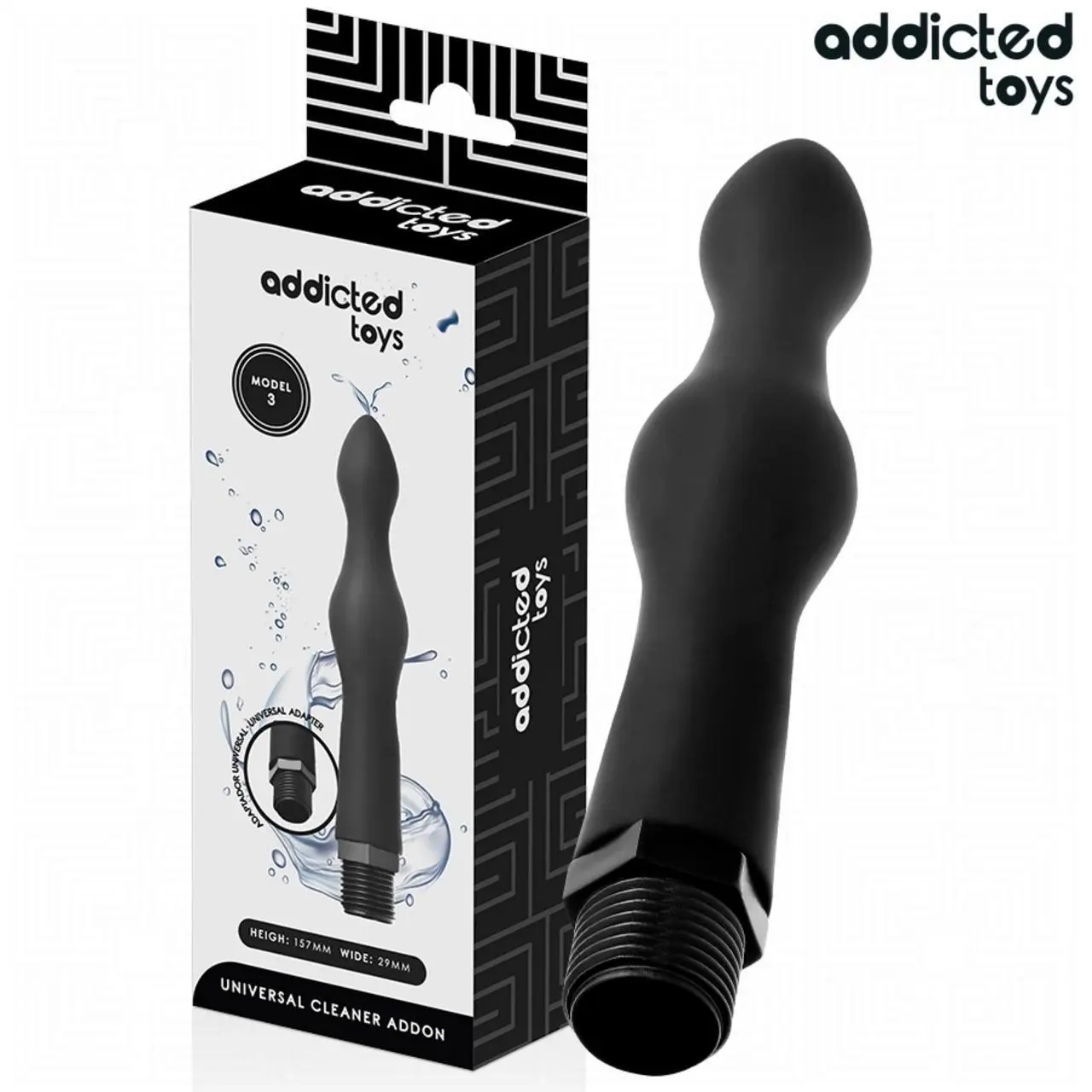 Addicted Toys Model 3 - Szczotka higieniczna z adapterem uniwersalnym 157 mm