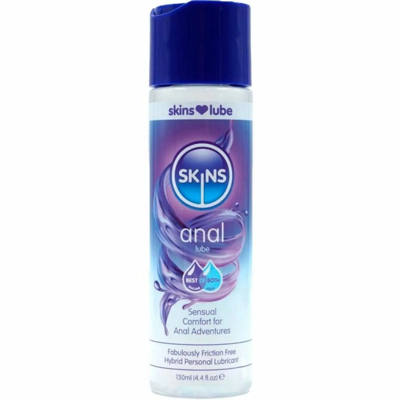 Skins Hybrydowy Żel Intymny Analny, Woda i Silikon, 130 ml, Bezzapachowy