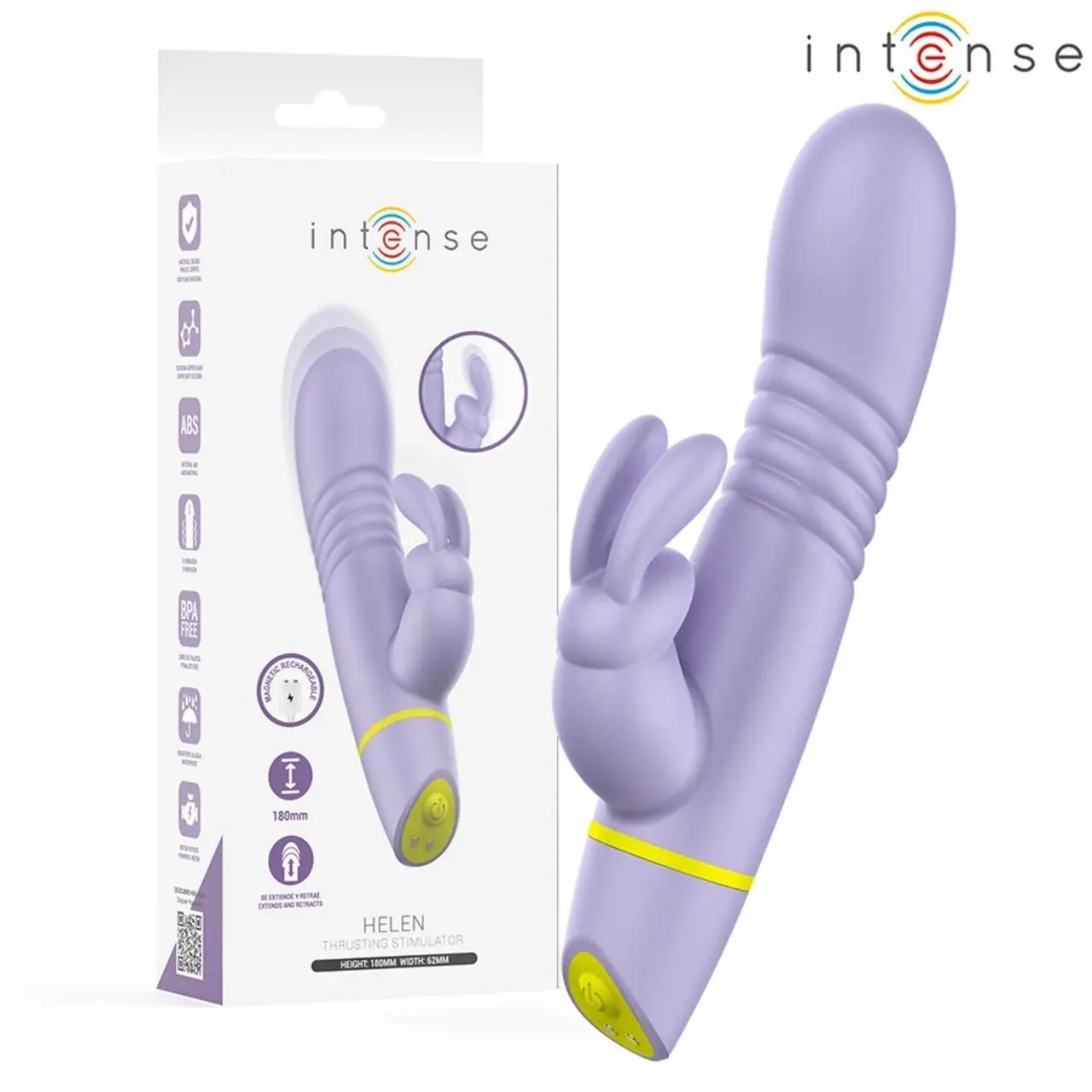 INTENSE Helen Rabbit - zaawansowany model z funkcją ruchu i wibracji, silikonowy