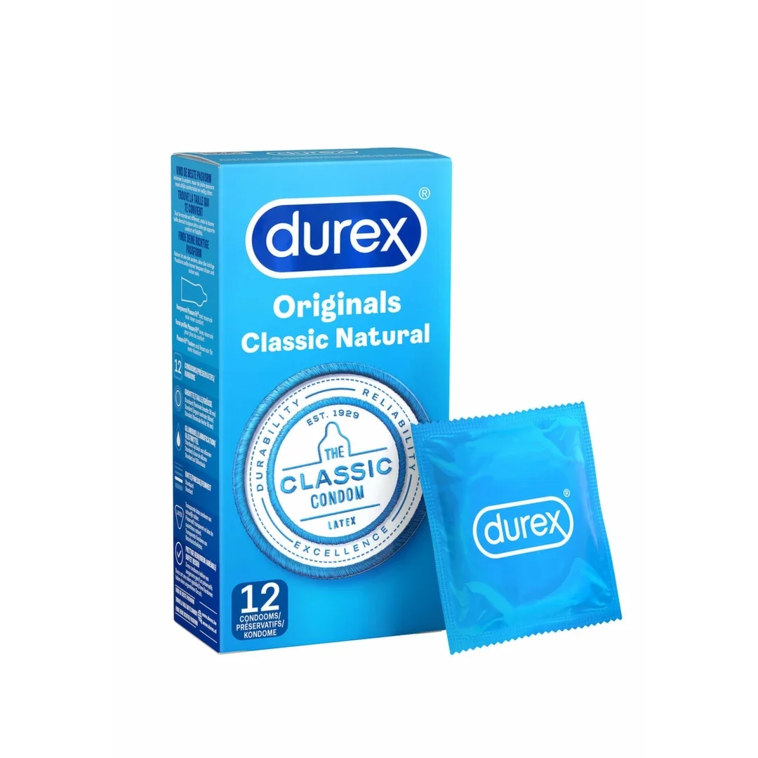 Durex Classic Natural 6 szt. prezerwatywy lateksowe 56mm Pleasure-Fit