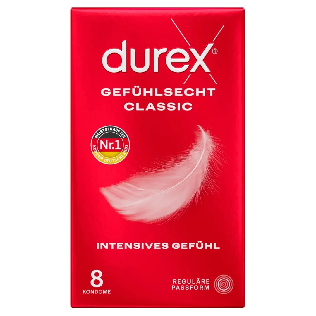 Durex Prezerwatywy Lateksowe 8 szt. z nawilżeniem i zbiorniczkiem