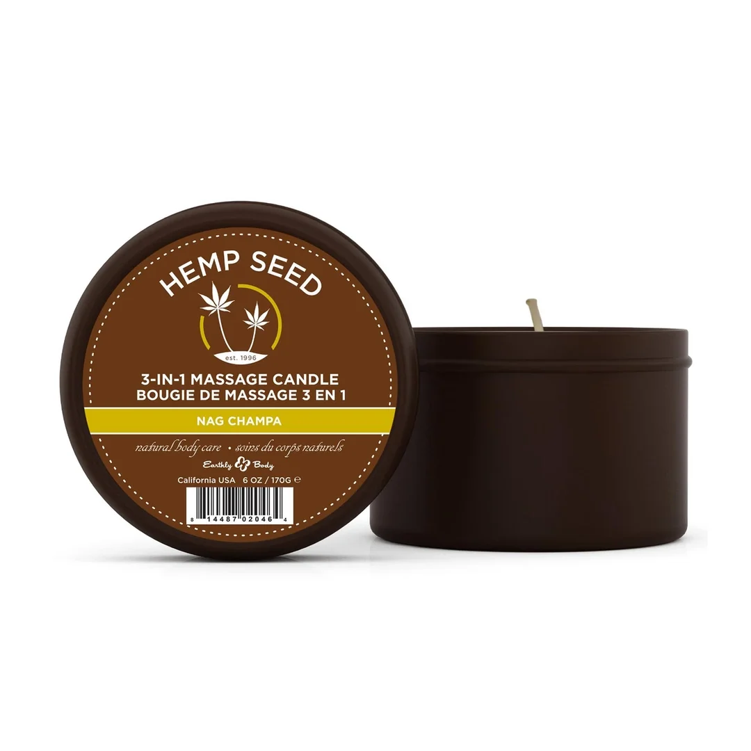 Earthly Body Nag Champa Świeca do masażu 170g - naturalne olejki