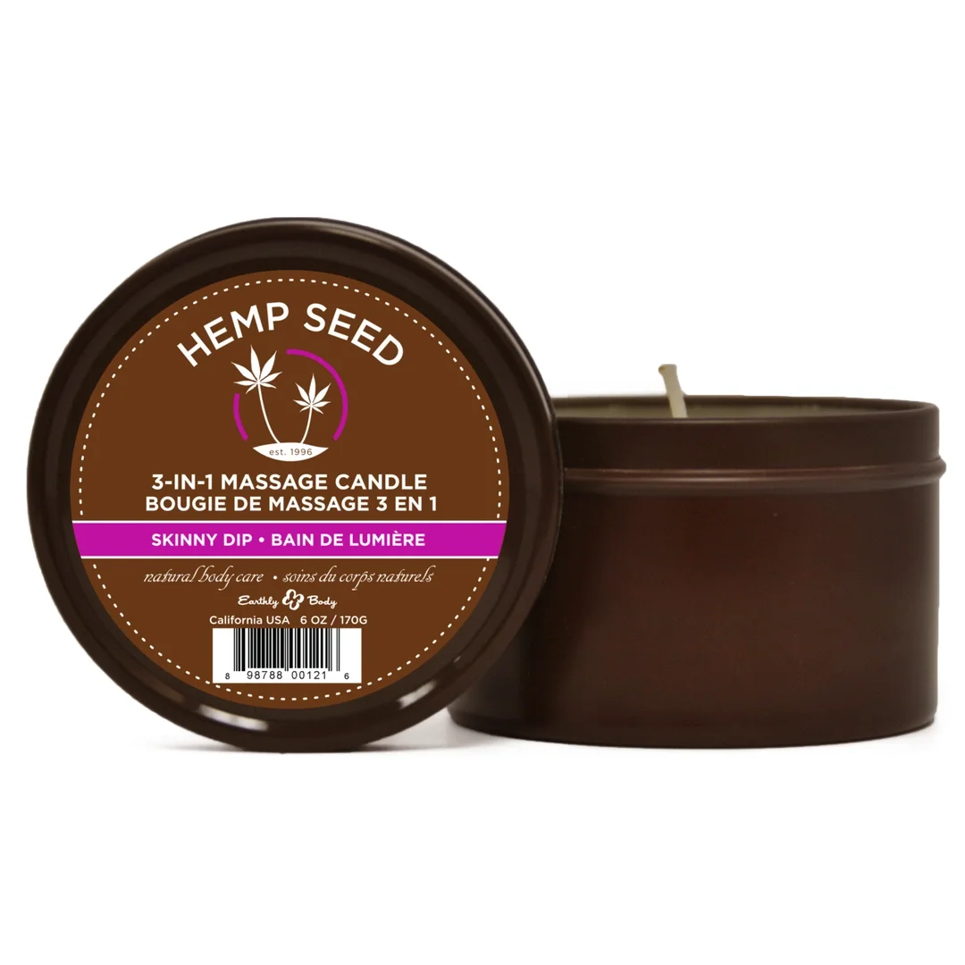 Earthly Body Skinny Dip Świeca do masażu 3w1 170g naturalne olejki