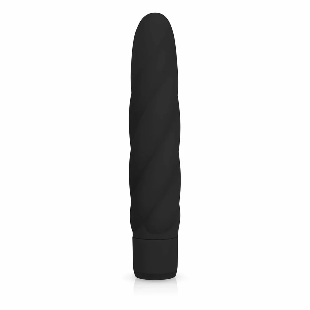 EasyToys masażer silikonowy czarny, anatomiczny kształt, 20 cm