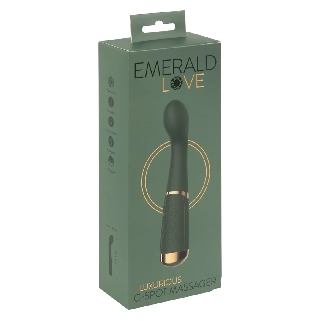 Emerald Love G-Spot Classic - zakrzywiony masażer punktu G, 19,5 cm