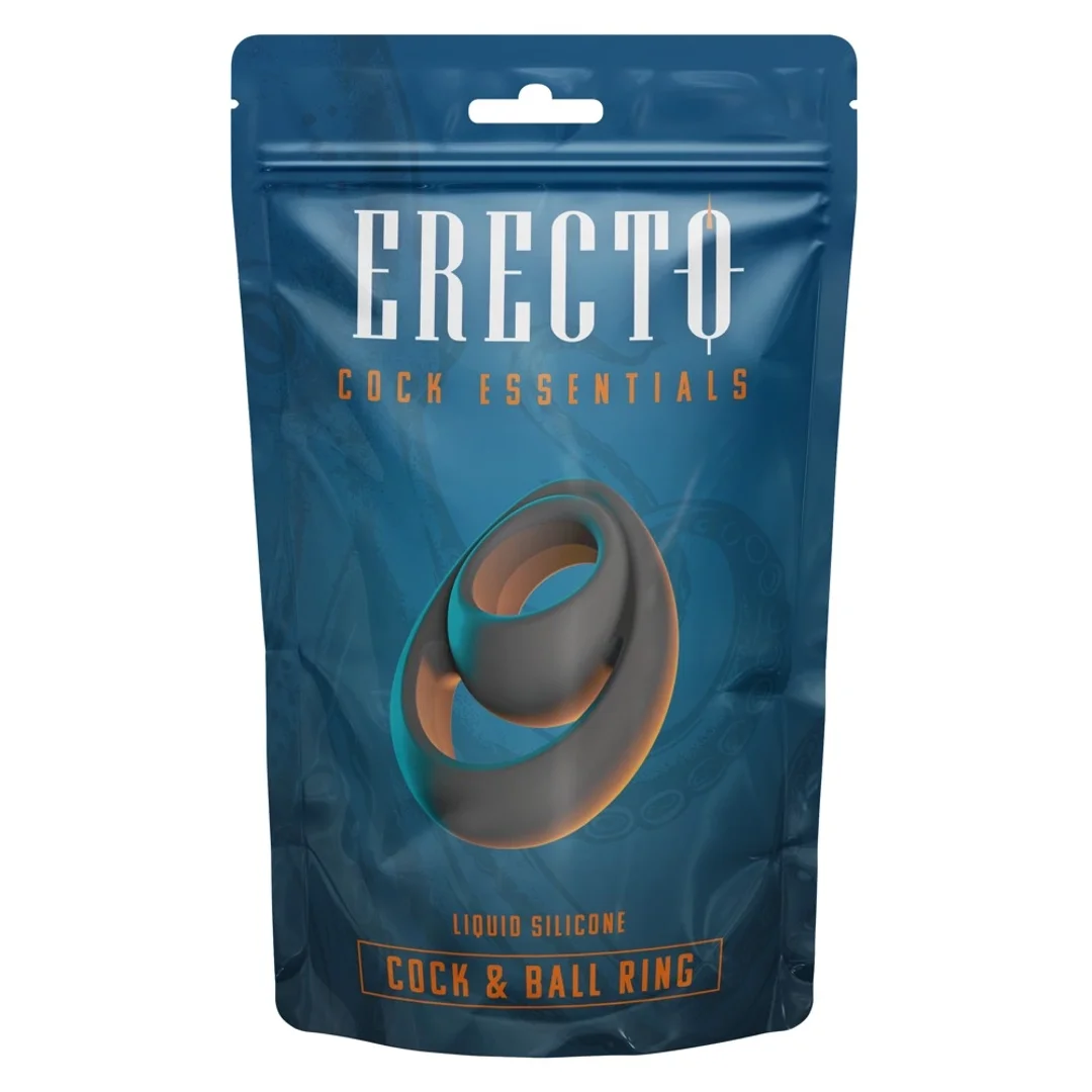 Erecto Pierścień Intymny 2w1 z Liquid Silicone, elastyczny, 6.8 cm