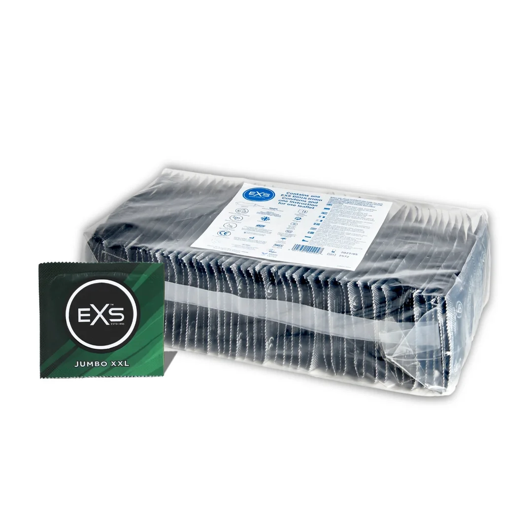 EXS Jumbo Mix 144 szt. prezerwatywy lateksowe, duży rozmiar 69 mm