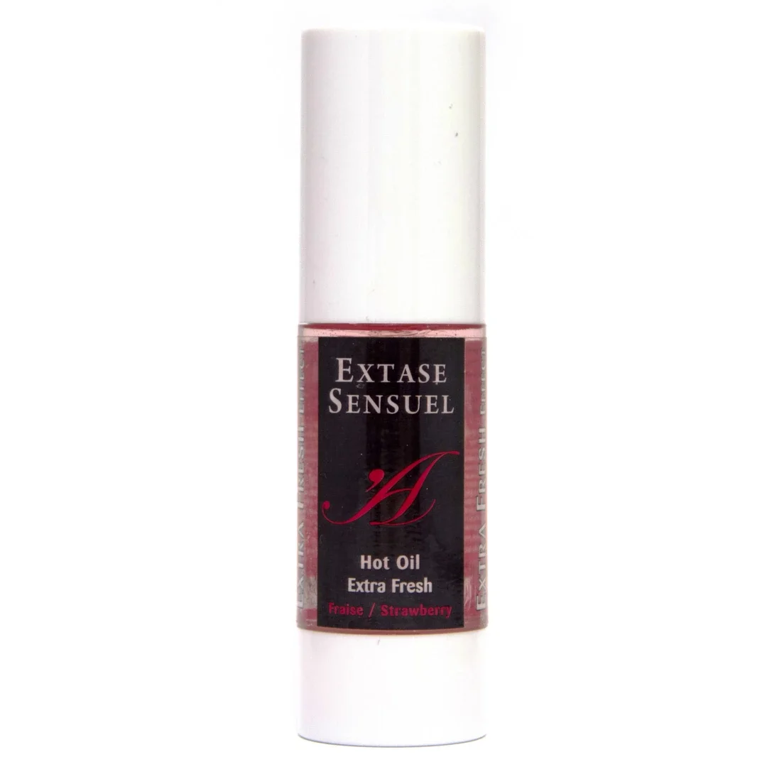 Extase Sensuel Hot Oil Extra Fresh Strawberry 30ml - rozgrzewający olejek truskawkowy