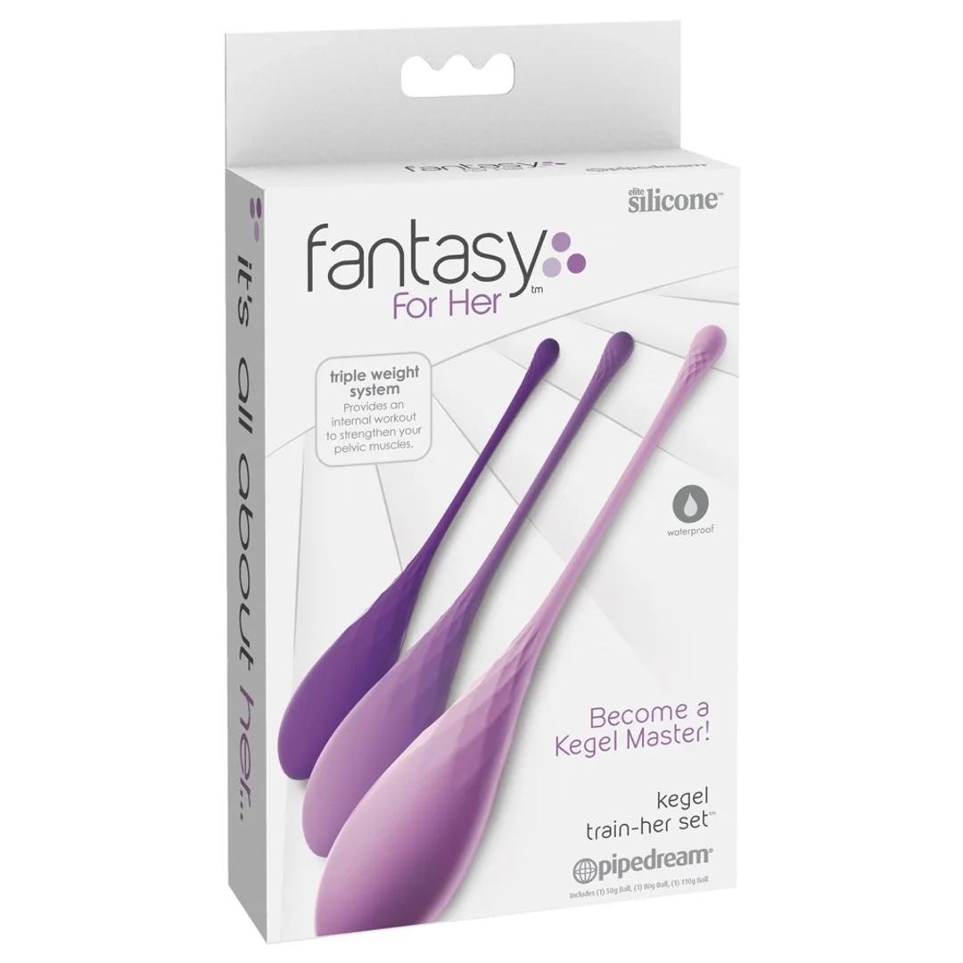 Fantasy For Her Zestaw 3 Kulki treningowe do ćwiczeń Kegla silikonowe