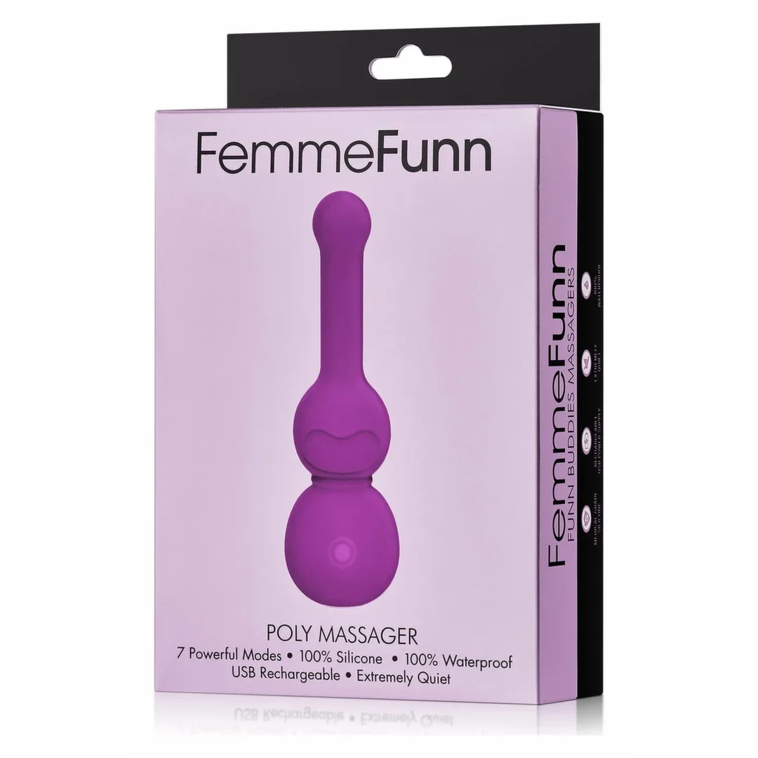 FemmeFunn Poly Massager Purple - kompaktowy masażer 7 trybow, fioletowy