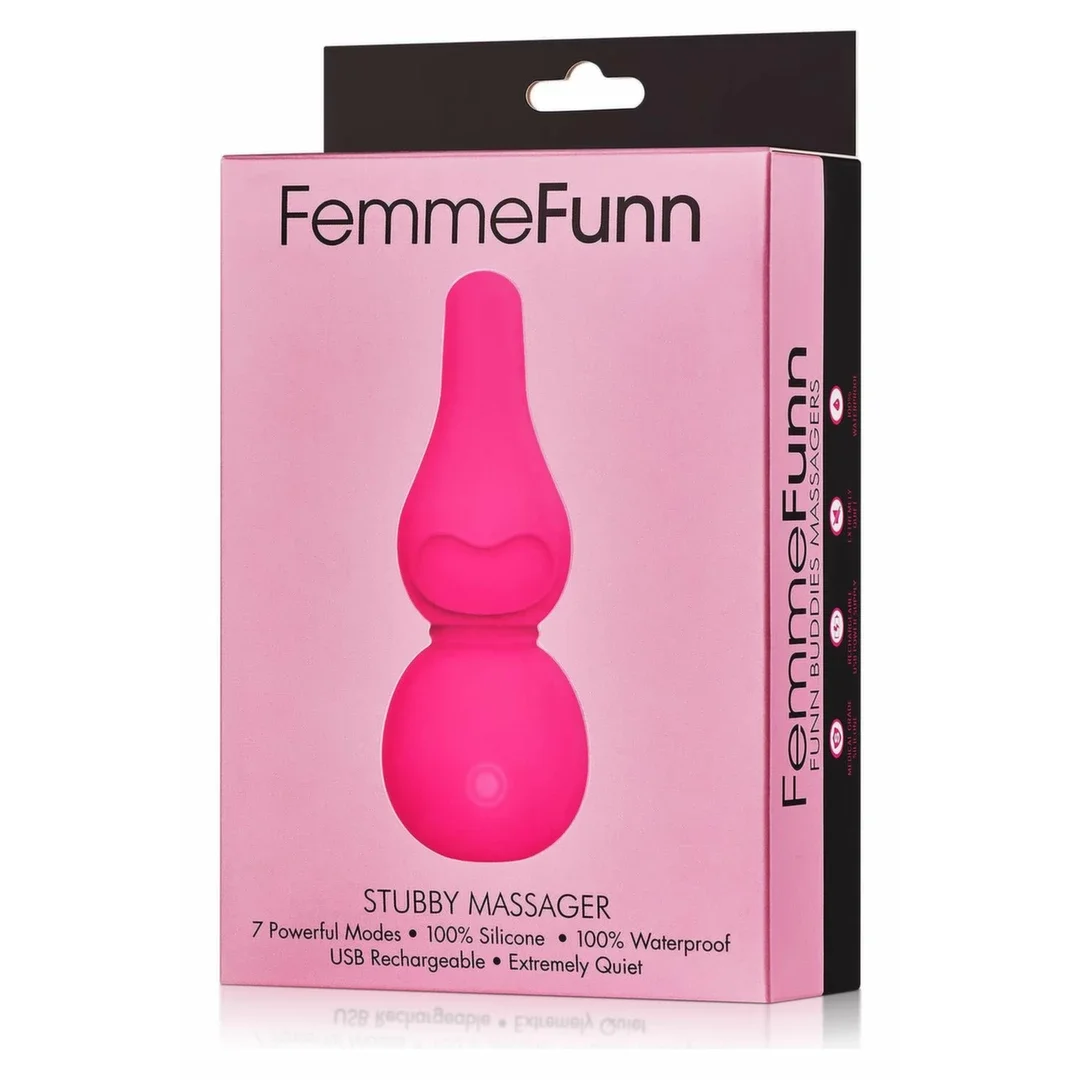 FemmeFunn Stubby Massager Pink - kompaktowy masażer 7 trybow, wodoodporny