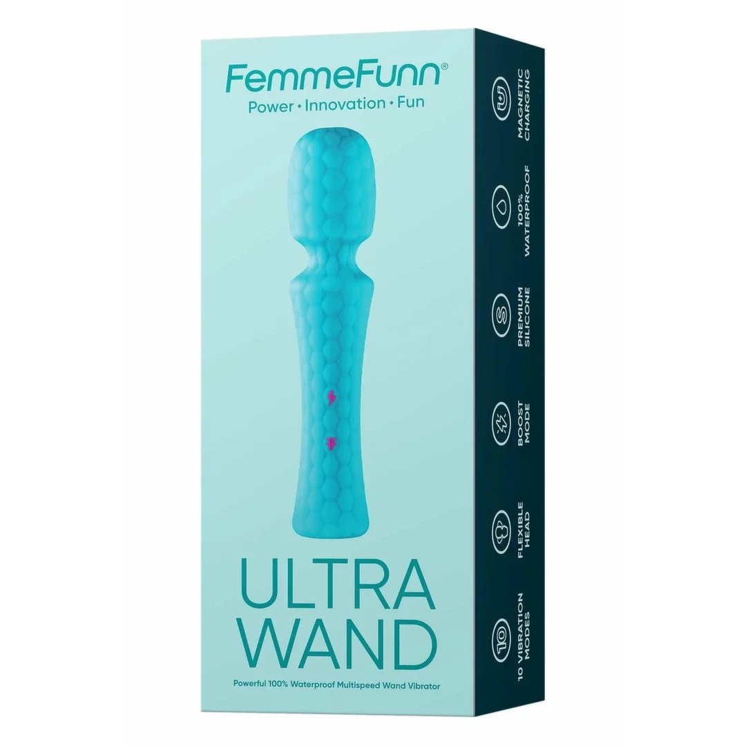 FemmeFunn Ultra Wand Turquoise - wielofunkcyjny masażer wodoodporny