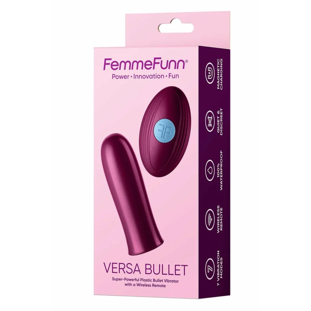 FemmeFunn Versa Bullet Dark Fuchsia - bezprzewodowy system wibrujący z pilotem