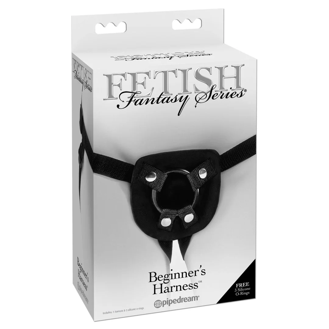 Fetish Fantasy Series uprząż z 3 pierścieniami, regulacja rozmiaru