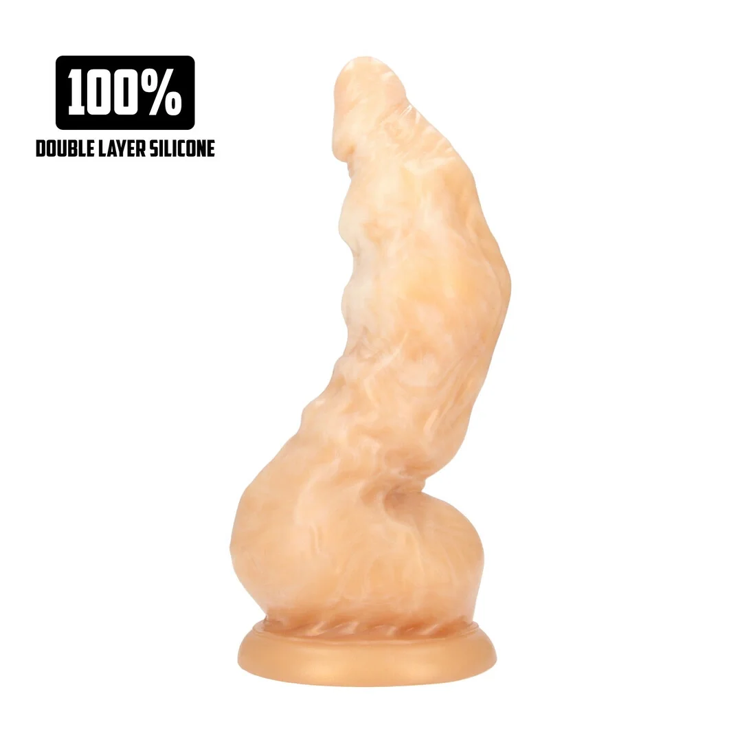Fiction Cock Golden Alien Invader silikonowy model anatomiczny złoty