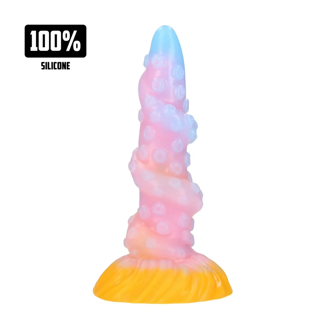 Fiction Cock Rainbow Kraken silikonowy korek anatomiczny tęczowy