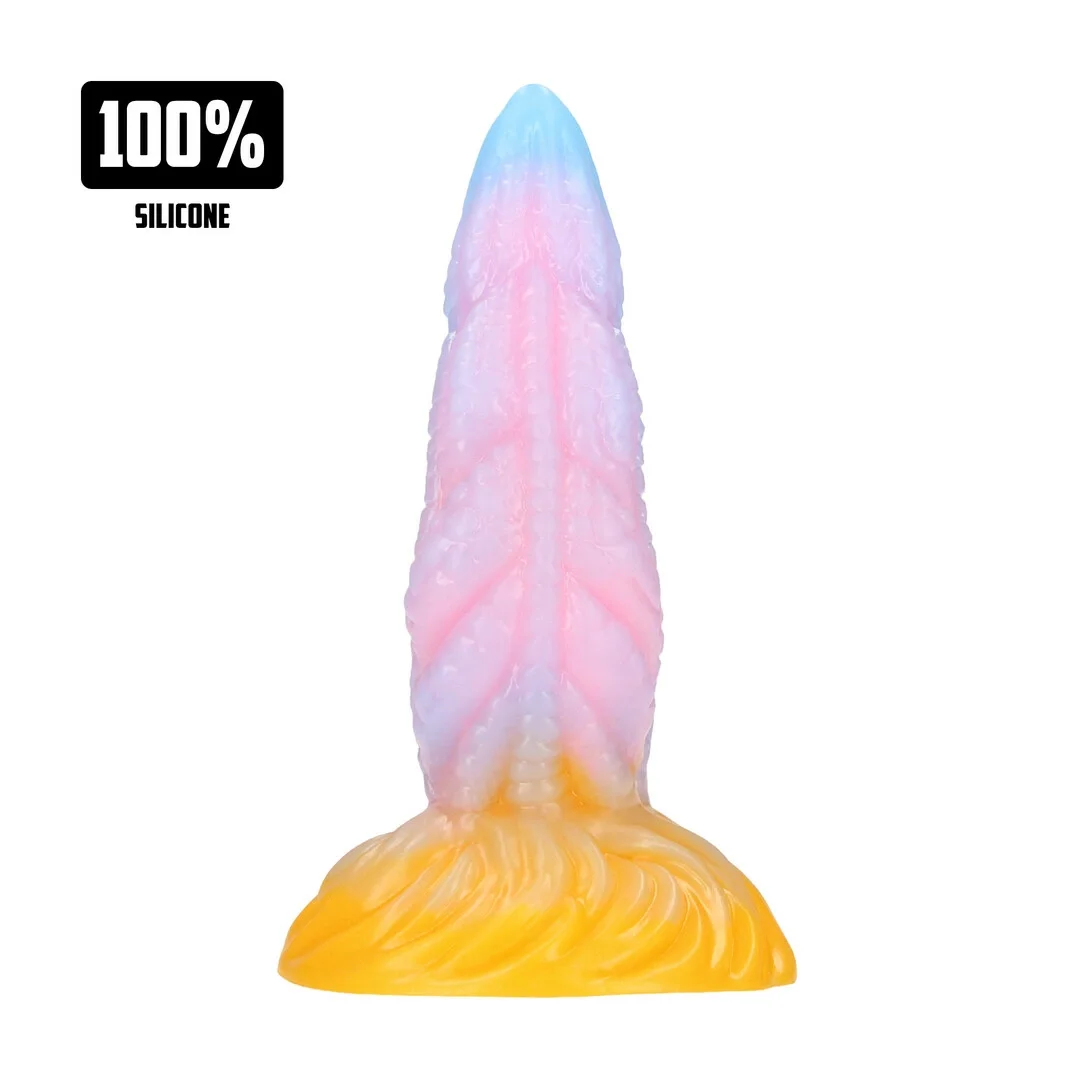 Fiction Cock Rainbow Stallion - silikonowy korek anatomiczny, tęczowy