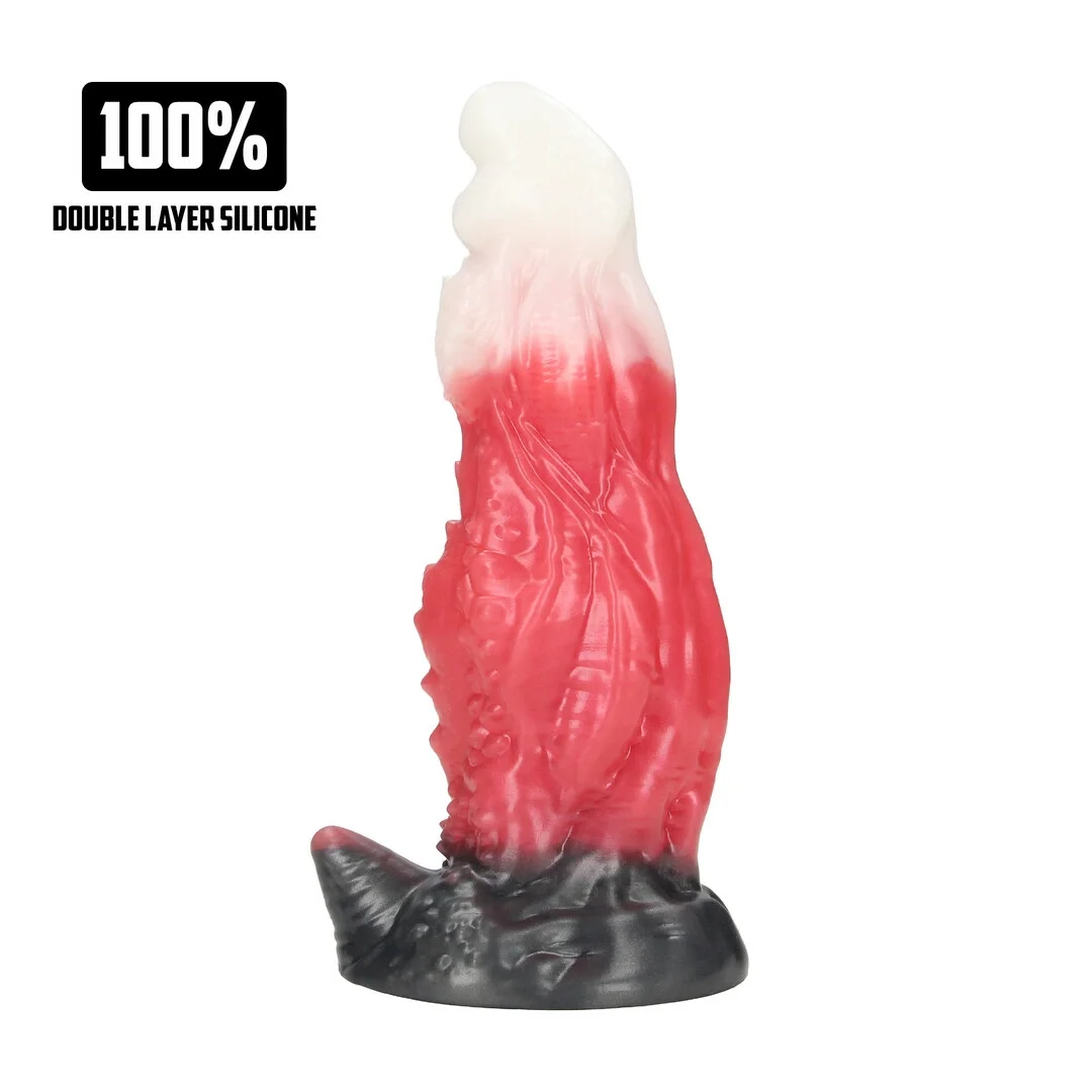Fiction Cock Space Night Fiend silikonowy model anatomiczny czerwono-biały