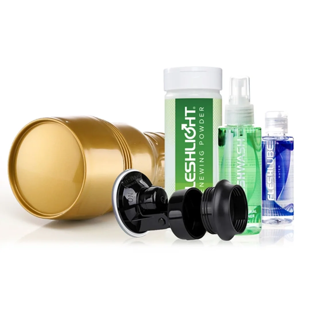 Fleshlight Stamina Training Unit STU Value Pack z akcesoriami, żołty