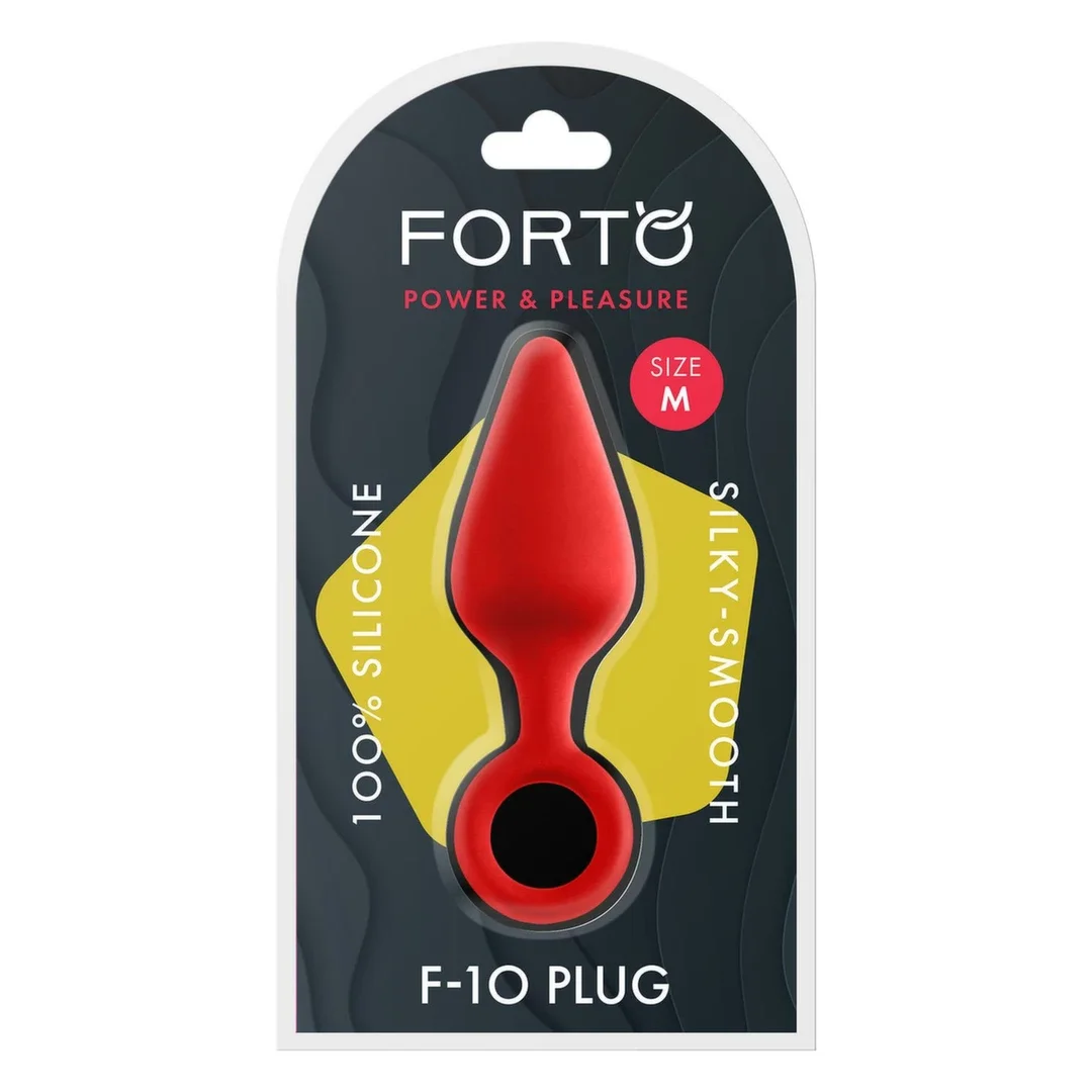 FORTO F-10 silikonowy korek z uchwytem, średni, czerwony