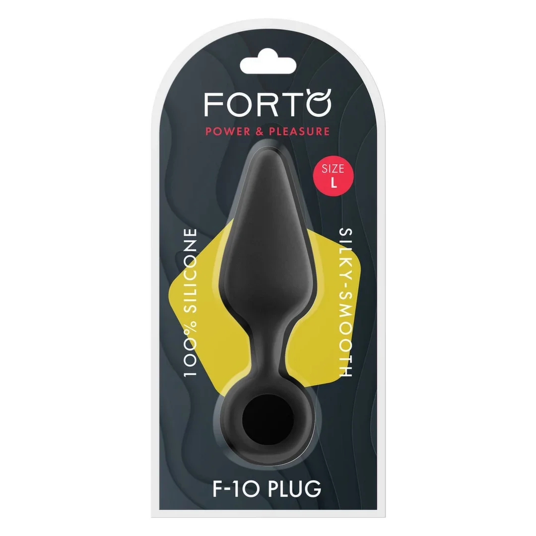 FORTO F-10 silikonowy stożkowy plug z uchwytem Large czarny
