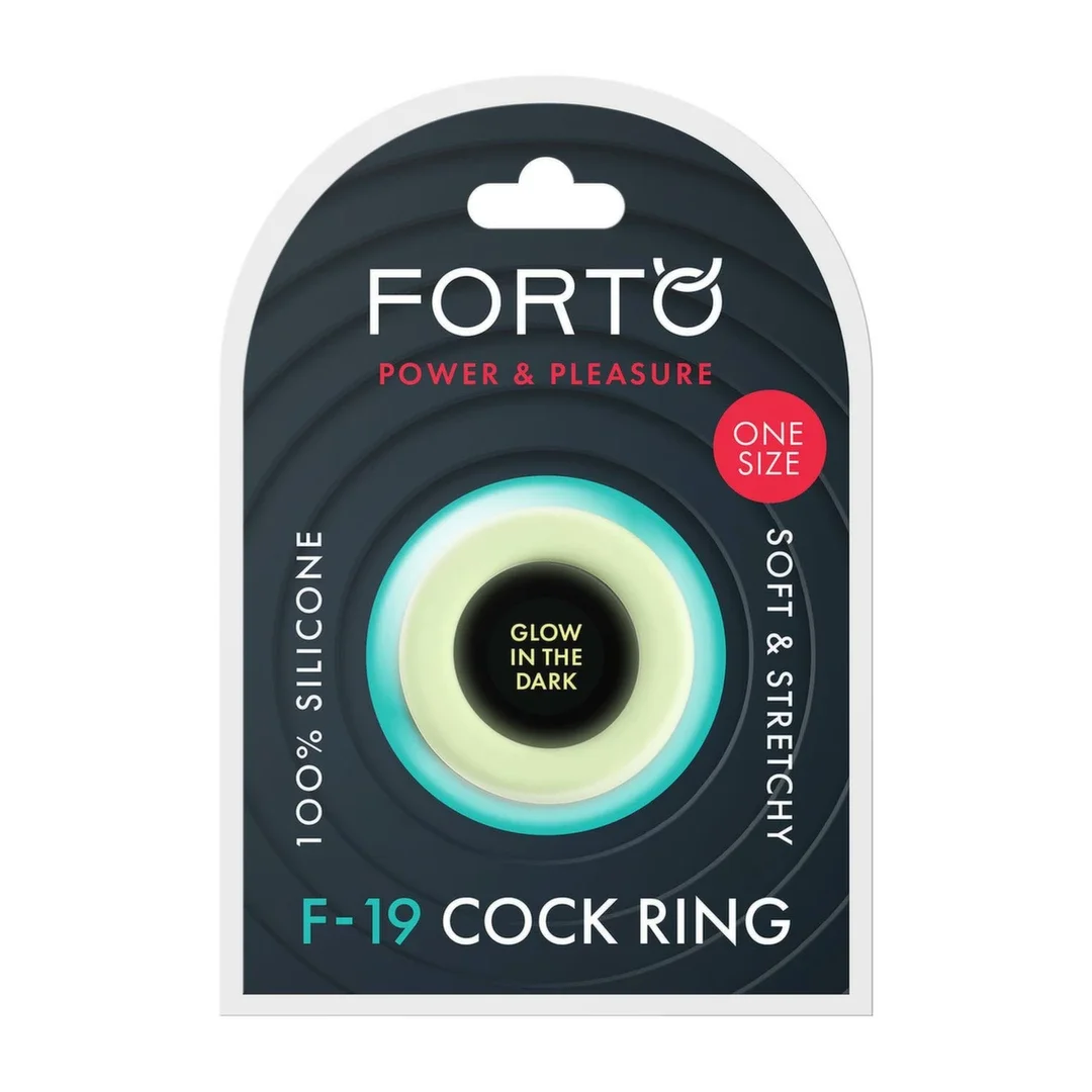 FORTO F-19 2 Tone C-Ring silikonowy czarny z efektem świecenia