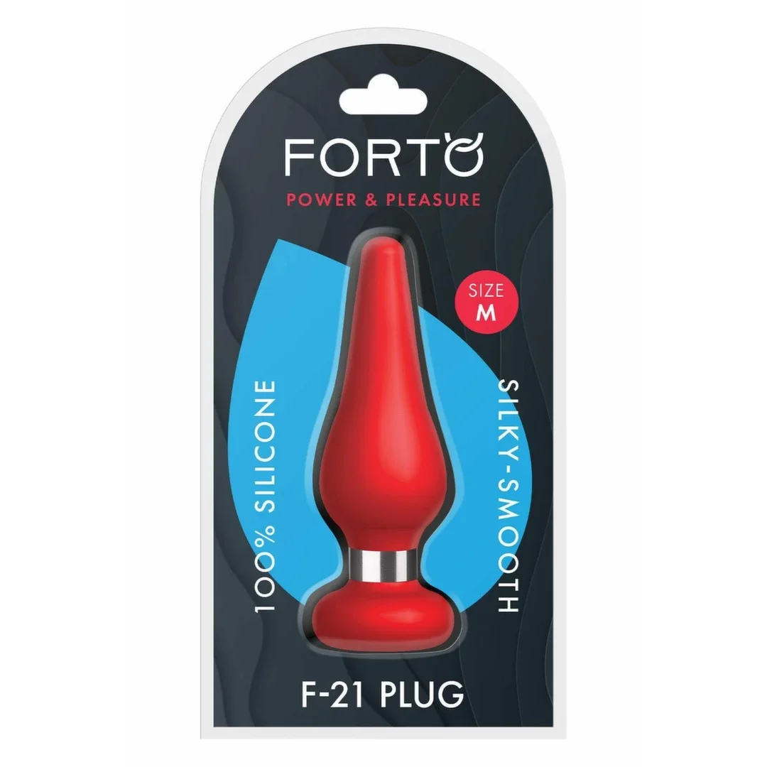 FORTO F-21 TEAR DROP Medium Red silikonowy model z pierścieniem