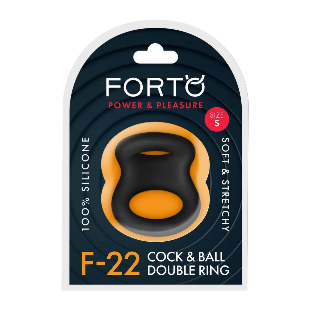 FORTO F-22 D RING SMALL BLACK silikonowy pierścień anatomiczny czarny