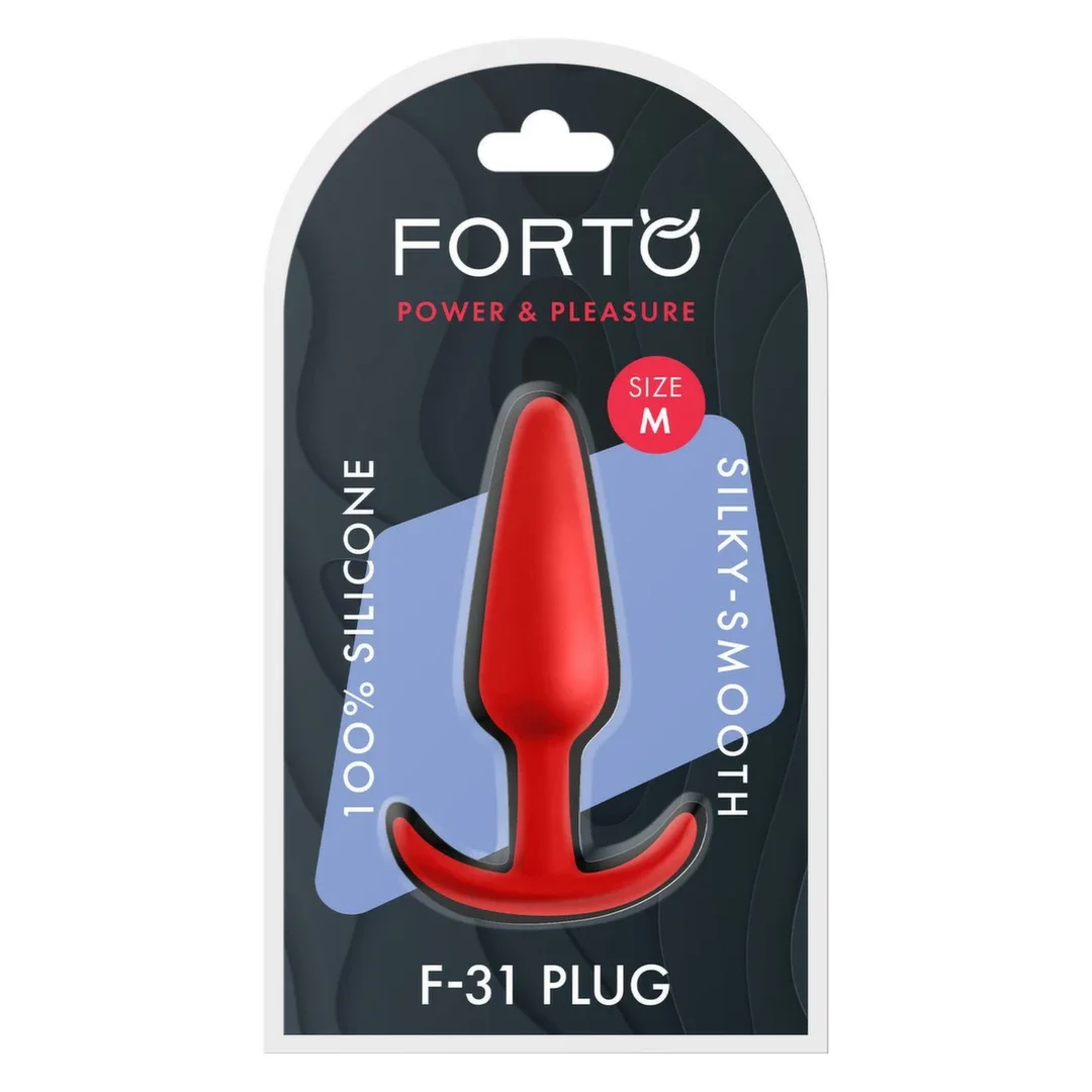 FORTO F-31 Plug Medium Red silikonowy anatomiczny korek średni