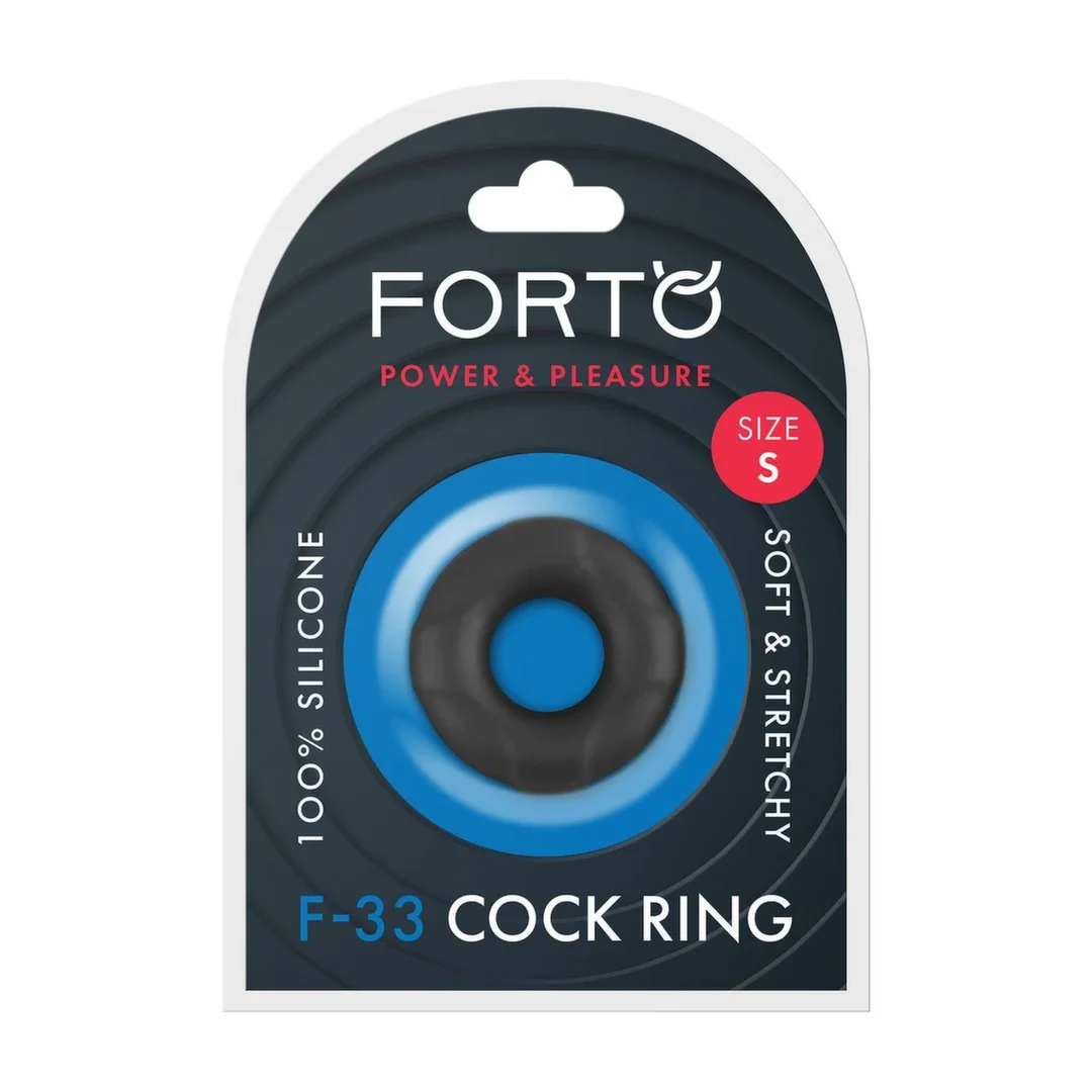 FORTO F-33 Pierścień Anatomiczny Small 17mm Czarny Silikonowy