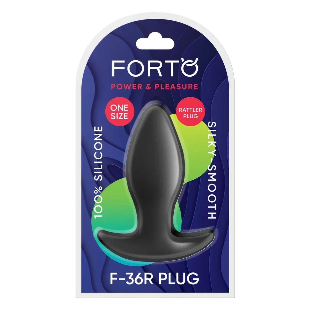 FORTO F-36R Rattler T Plug Black silikonowy korek średni z kulką