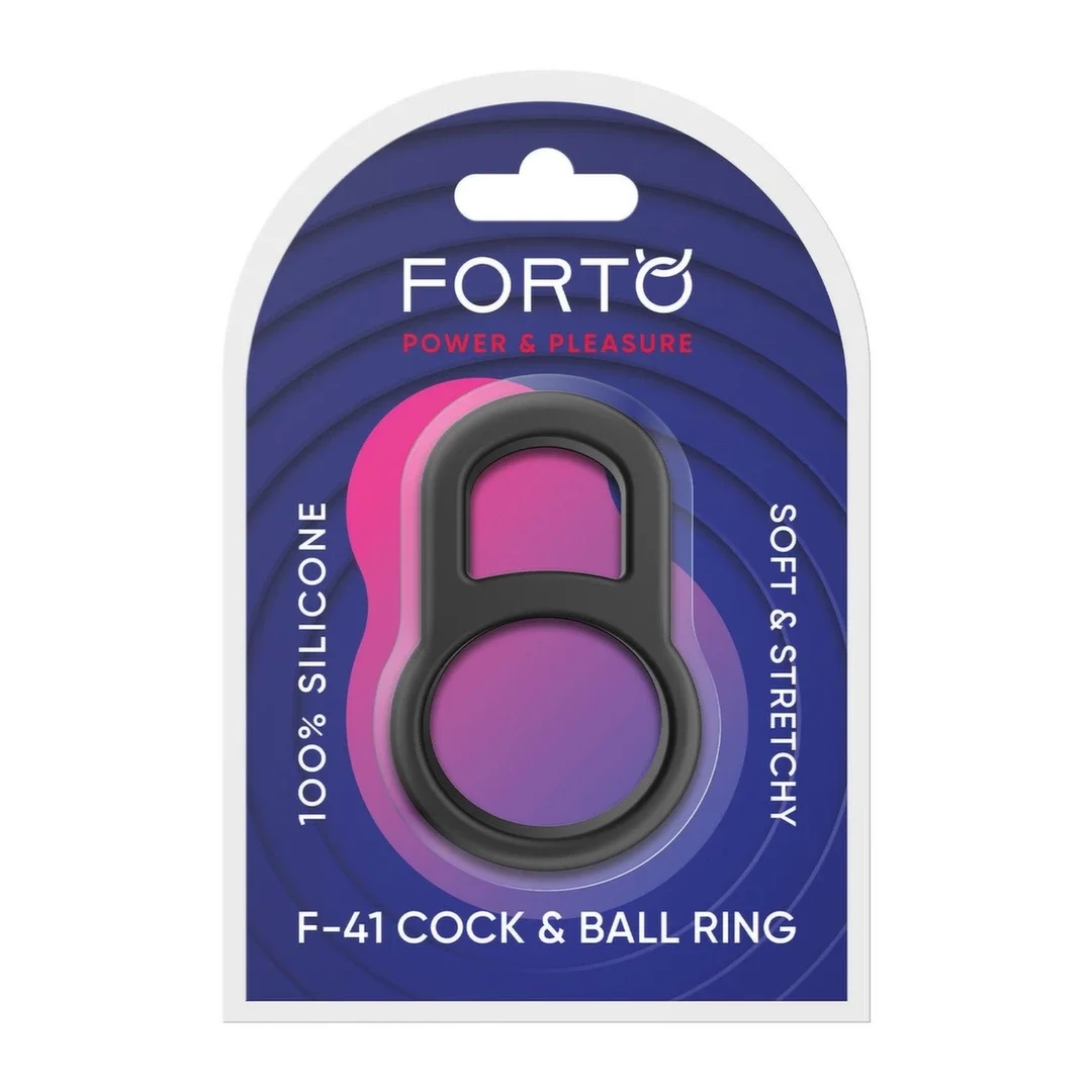 FORTO F-41 Lock silikonowy pierścień podwojny czarny elastyczny