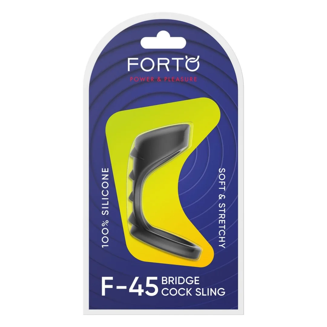 FORTO F-45 Textured Bridge silikonowy pierścień z wypustkami czarny