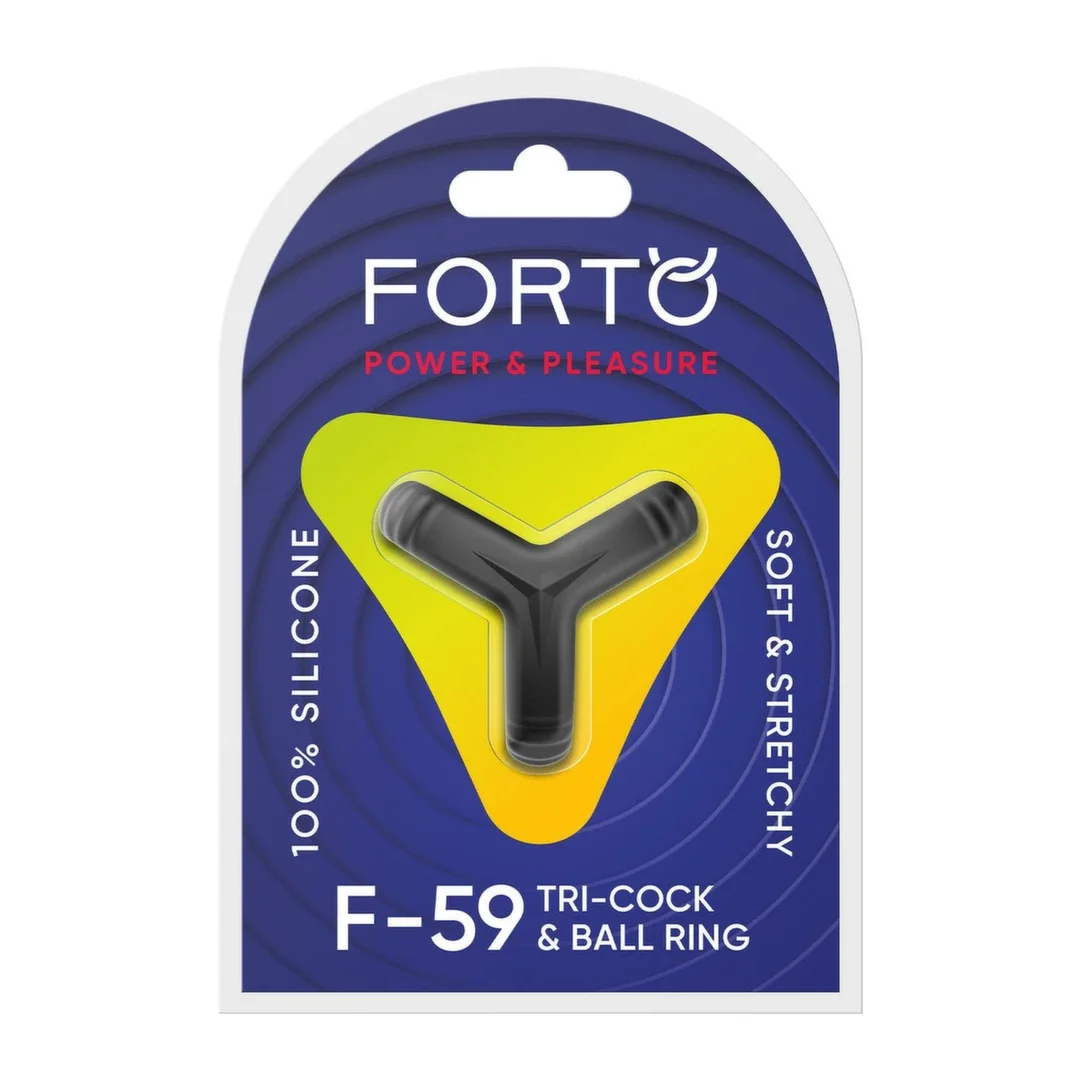 FORTO F-59 Pierścienie Tri 3w1 silikonowe czarne elastyczne