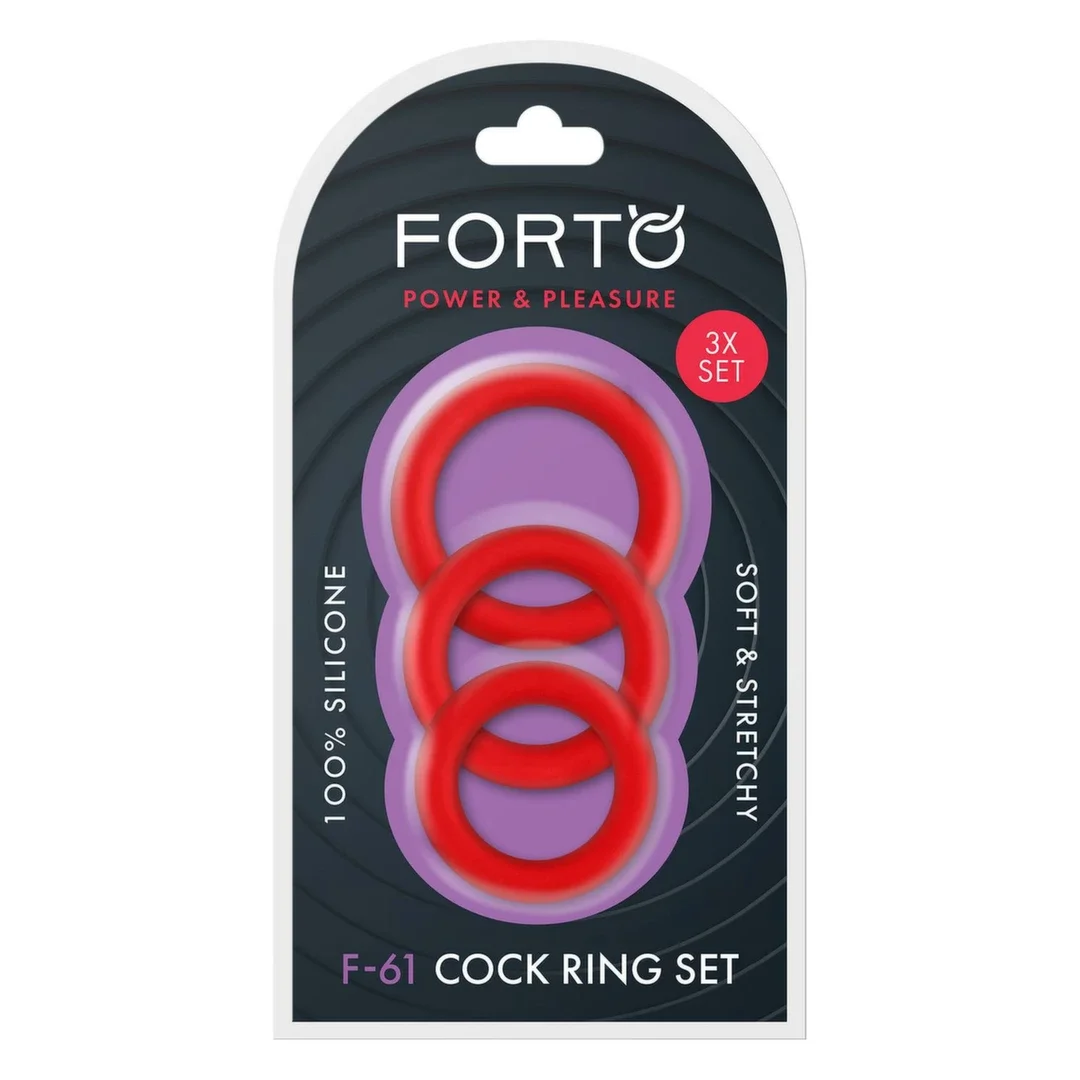 FORTO F-61 Zestaw 3 pierścieni silikonowych niebieskich Premium