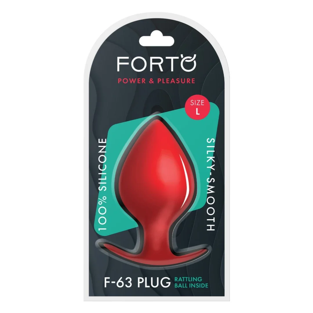FORTO F-63 Rattler Spade Large Red silikonowy korek z kulką, duży